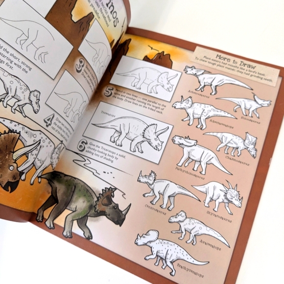 ⭐ How to Draw Ferocious Dinosaurs Prehistoric Creatures⭐ - Picture 4 of 5